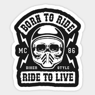 BIKER, BORN TO RIDE Sticker